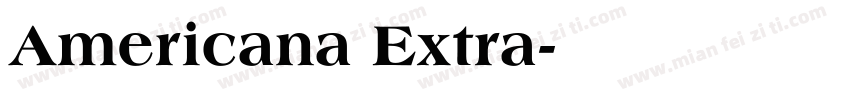 Americana Extra字体转换